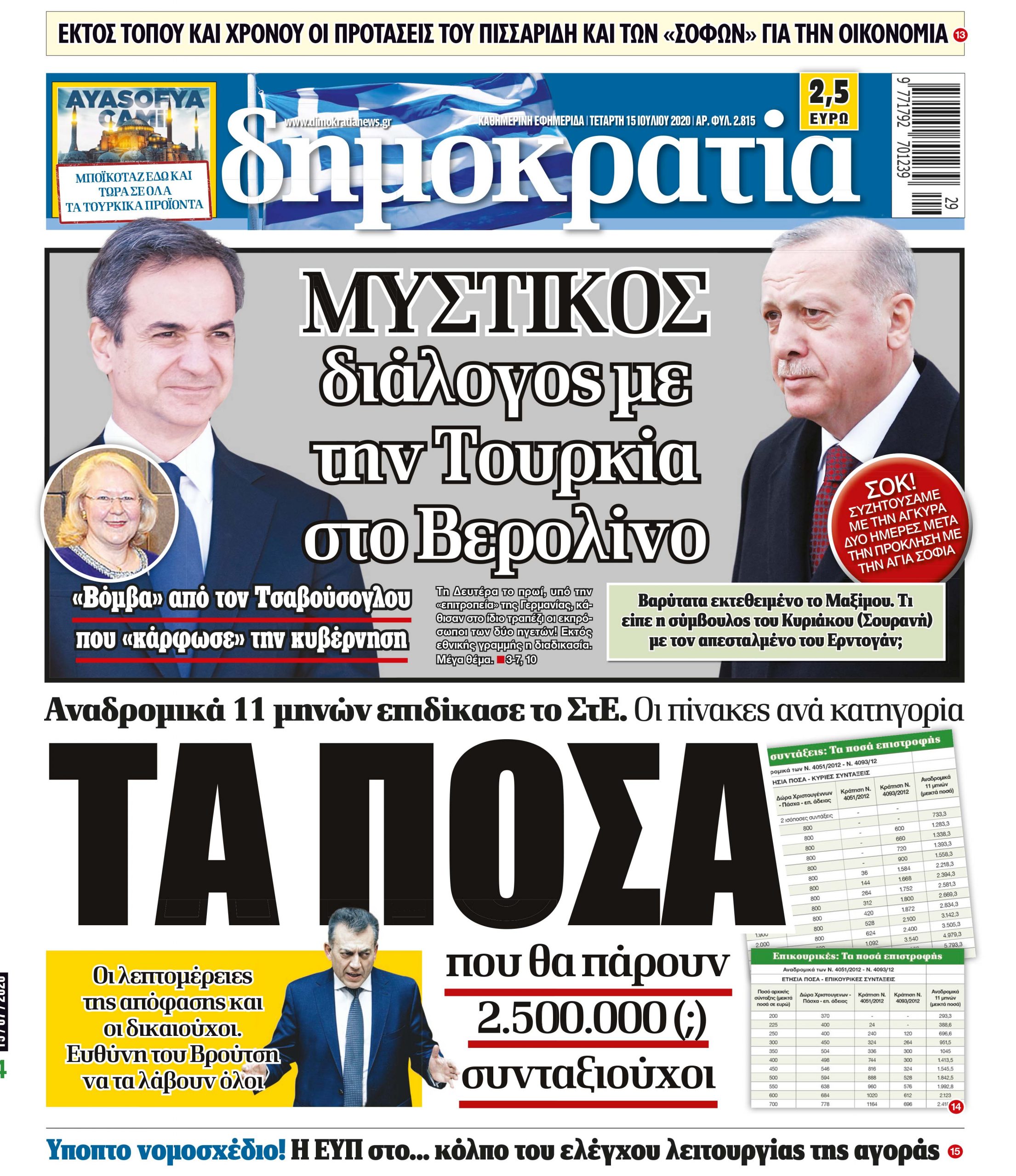 Τετάρτη 15.07.2020