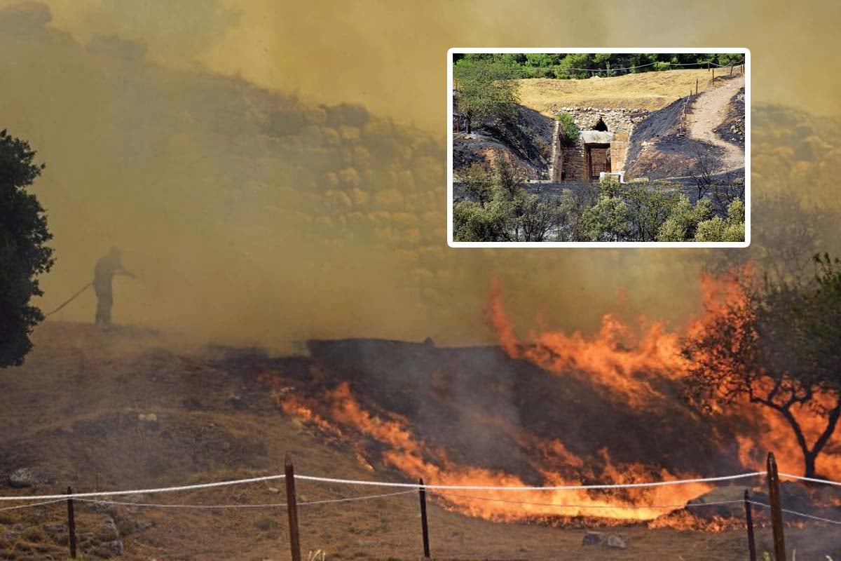 Σοκ! Αφησαν τις Μυκήνες να καούν