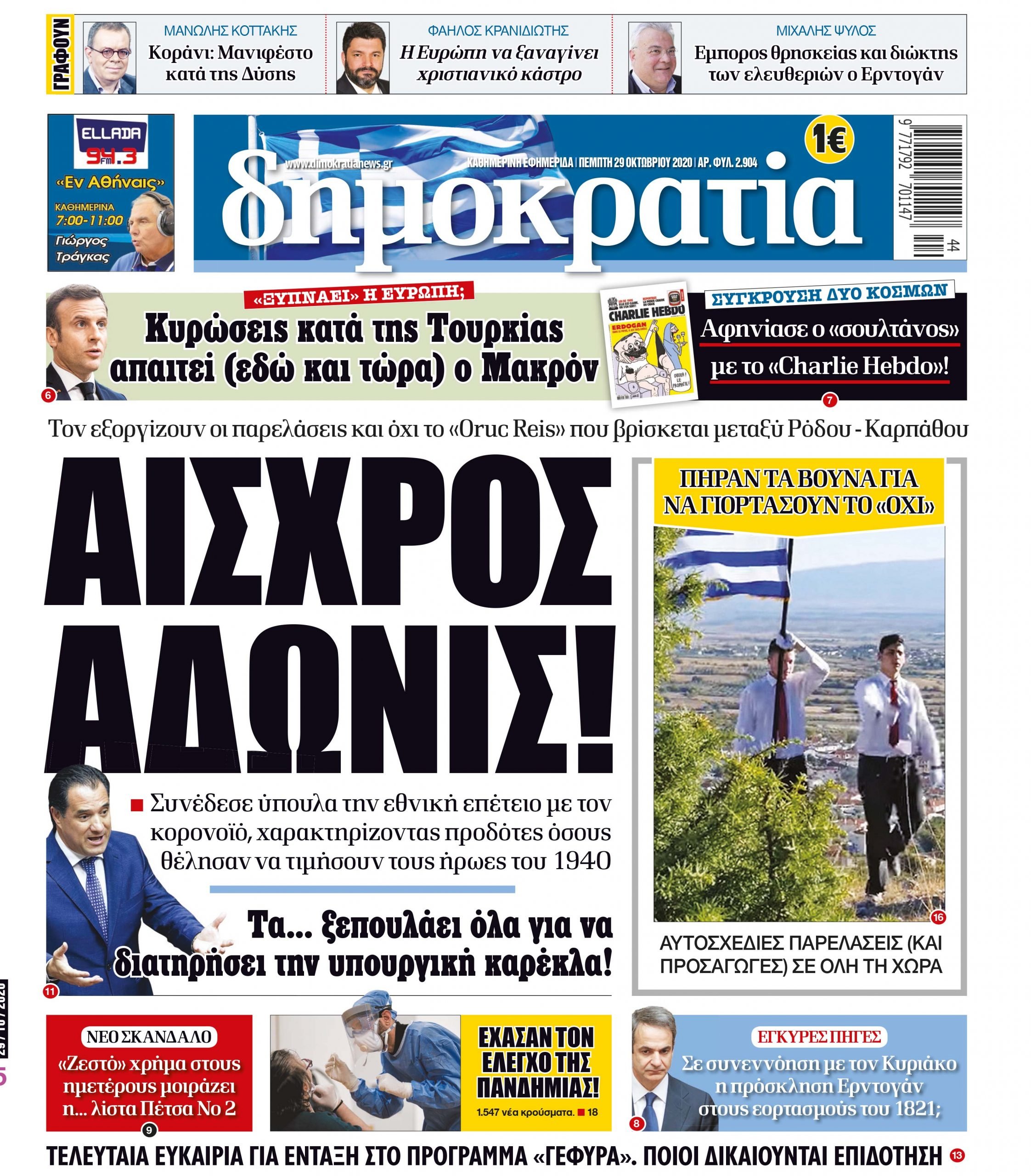 Πέμπτη 29.10.2020