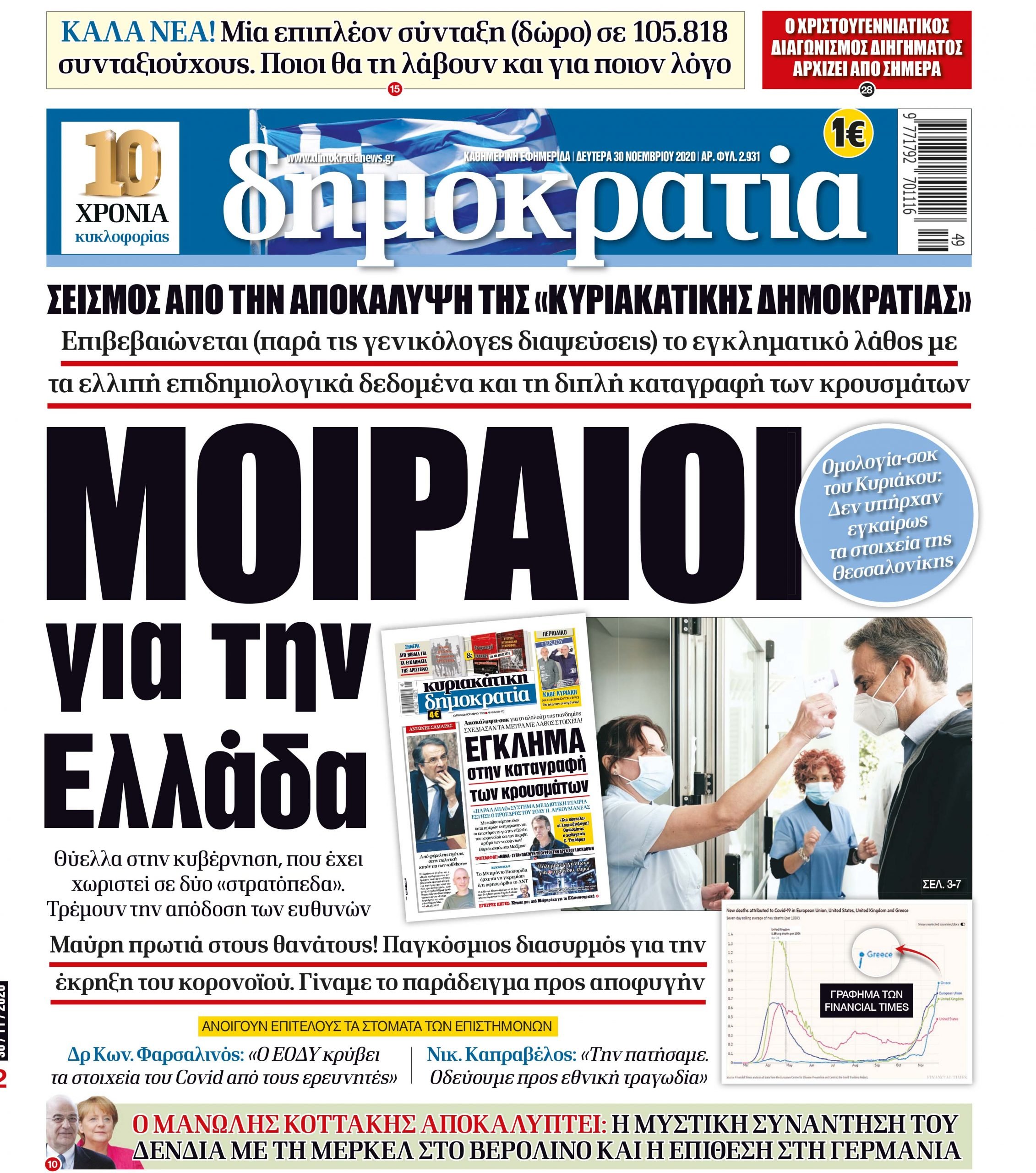 Δευτέρα 30.11.2020