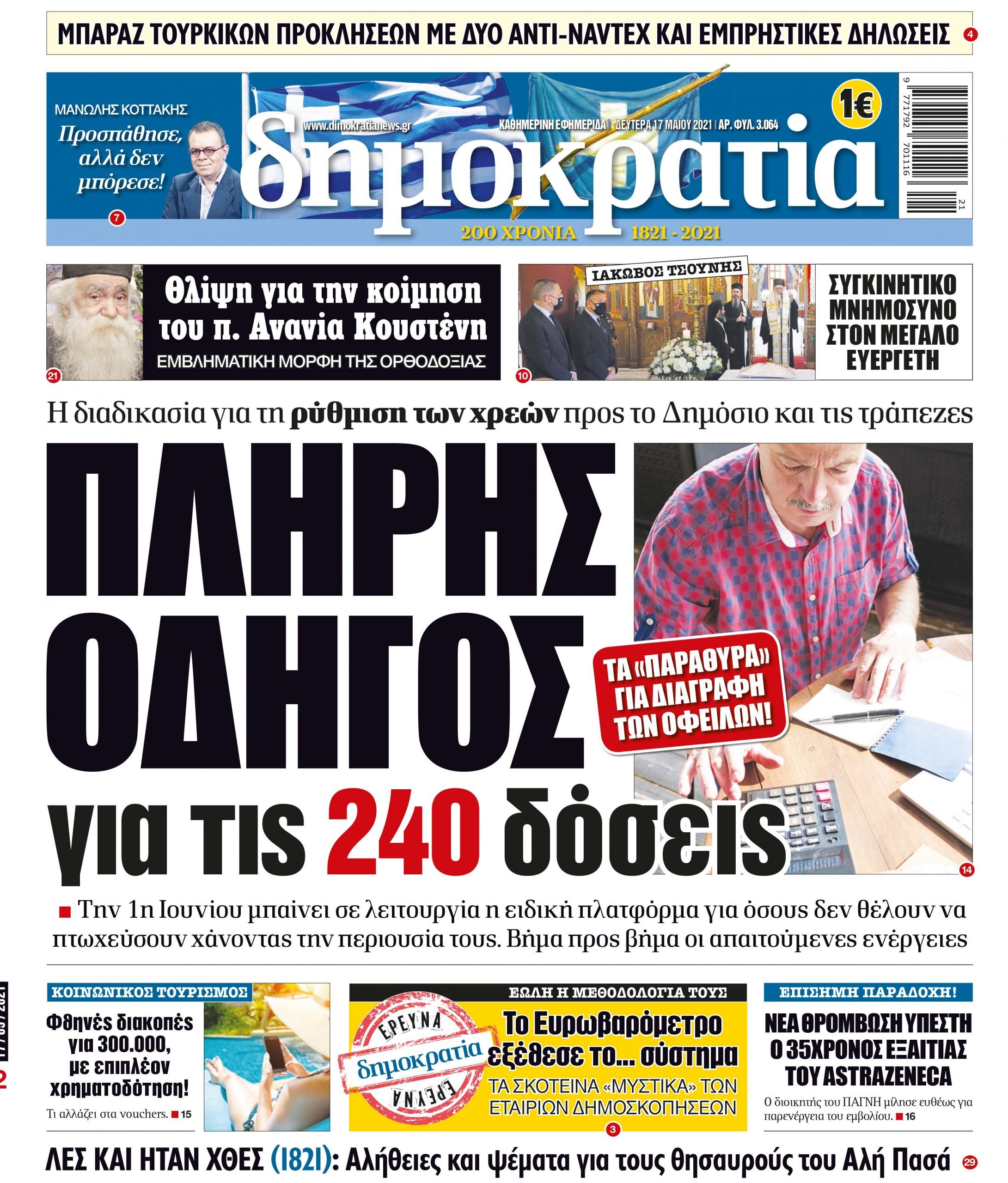 Δευτέρα 17.05.2021