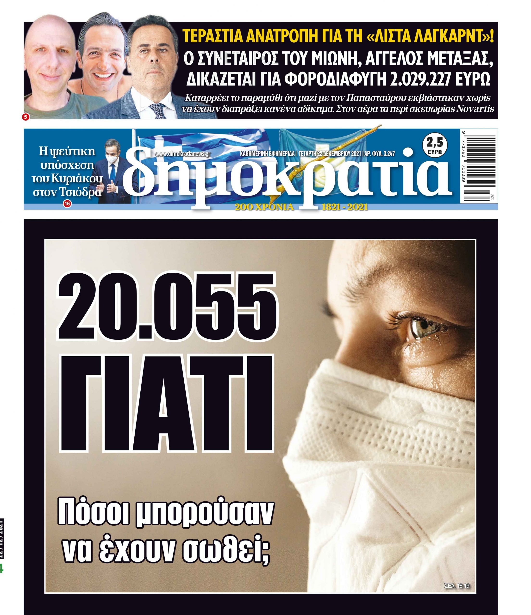 Τετάρτη 22.12.2021